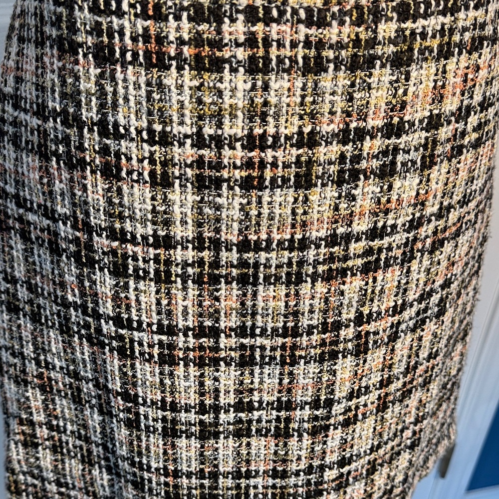 LOFT Multicolor Plaid A-Line Skirt - Picture 2 of 7